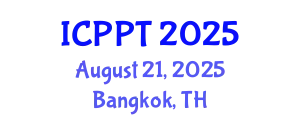 International Conference on Pharmacology and Pharmaceutical Technology (ICPPT) August 21, 2025 - Bangkok, Thailand