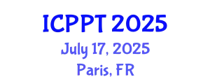 International Conference on Pharmacology and Pharmaceutical Technology (ICPPT) July 17, 2025 - Paris, France