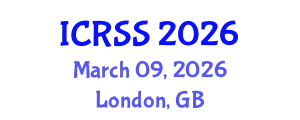 International Conference on Reliability and Structural Safety (ICRSS) March 09, 2026 - London, United Kingdom