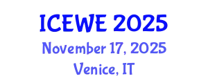 International Conference on Energy, Water and Environment (ICEWE) November 17, 2025 - Venice, Italy