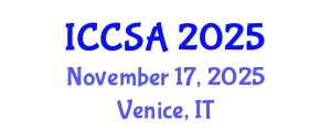 International Conference on Computer Science and Applications (ICCSA) November 17, 2025 - Venice, Italy