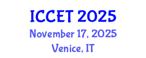 International Conference on Communications Engineering and Technology (ICCET) November 17, 2025 - Venice, Italy