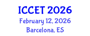 International Conference on Communications Engineering and Technology (ICCET) February 12, 2026 - Barcelona, Spain