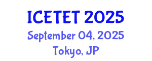 International Conference on Emerging Trends in Engineering and Technology (ICETET) September 04, 2025 - Tokyo, Japan