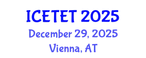 International Conference on Emerging Trends in Engineering and Technology (ICETET) December 29, 2025 - Vienna, Austria