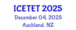 International Conference on Emerging Trends in Engineering and Technology (ICETET) December 04, 2025 - Auckland, New Zealand