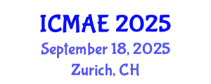 International Conference on Mechanical and Automotive Engineering (ICMAE) September 18, 2025 - Zurich, Switzerland