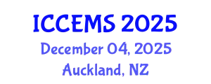 International Conference on Chemical, Environment and Medical Sciences (ICCEMS) December 04, 2025 - Auckland, New Zealand