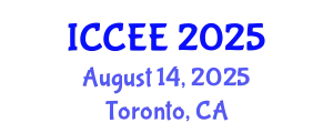 International Conference on Civil and Environmental Engineering (ICCEE) August 14, 2025 - Toronto, Canada