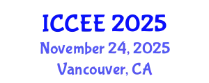International Conference on Civil and Environmental Engineering (ICCEE) November 24, 2025 - Vancouver, Canada