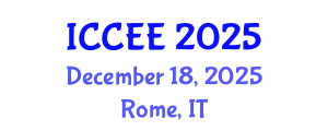 International Conference on Civil and Environmental Engineering (ICCEE) December 18, 2025 - Rome, Italy