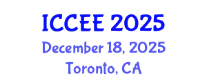 International Conference on Civil and Environmental Engineering (ICCEE) December 18, 2025 - Toronto, Canada