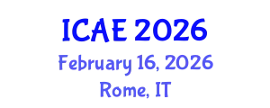 International Conference on Architectural Engineering and Designing (ICAE) February 16, 2026 - Rome, Italy