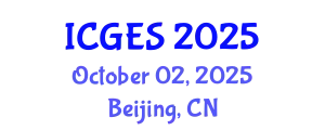 International Conference on Geology and Earth Systems (ICGES) October 02, 2025 - Beijing, China