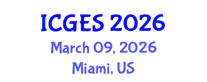 International Conference on Geology and Earth Systems (ICGES) March 09, 2026 - Miami, United States