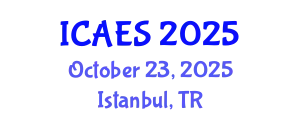International Conference on Agriculture and Environmental Systems (ICAES) October 23, 2025 - Istanbul, Turkey