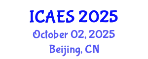 International Conference on Agriculture and Environmental Systems (ICAES) October 02, 2025 - Beijing, China