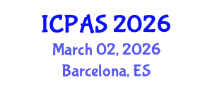 International Conference on Physics and Astronomical Sciences (ICPAS) March 02, 2026 - Barcelona, Spain