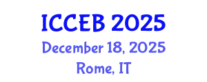 International Conference on Climate, Environment and Biosciences (ICCEB) December 18, 2025 - Rome, Italy