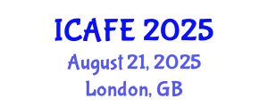 International Conference on Agricultural and Food Engineering (ICAFE) August 21, 2025 - London, United Kingdom