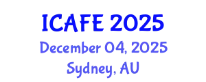 International Conference on Agricultural and Food Engineering (ICAFE) December 04, 2025 - Sydney, Australia