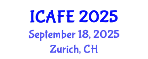 International Conference on Agricultural and Food Engineering (ICAFE) September 18, 2025 - Zurich, Switzerland
