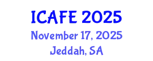 International Conference on Agricultural and Food Engineering (ICAFE) November 17, 2025 - Jeddah, Saudi Arabia