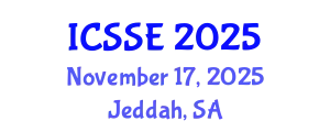 International Conference on Systems and Software Engineering (ICSSE) November 17, 2025 - Jeddah, Saudi Arabia