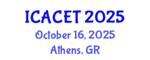 International Conference on Advances in Computer Engineering and Technology (ICACET) October 16, 2025 - Athens, Greece