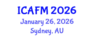 International Conference on Advances in Fluid Mechanics (ICAFM) January 26, 2026 - Sydney, Australia