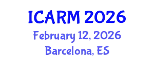 International Conference on Automation, Robotics and Mechatronics (ICARM) February 12, 2026 - Barcelona, Spain