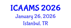 International Conference on Autonomous Agents and Multiagent Systems (ICAAMS) January 26, 2026 - Istanbul, Turkey