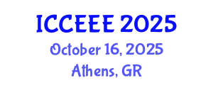 International Conference on Chemical, Ecological and Environmental Engineering (ICCEEE) October 16, 2025 - Athens, Greece