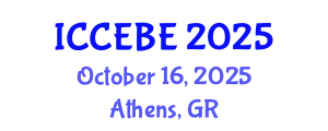 International Conference on Chemical, Environmental and Biological Engineering (ICCEBE) October 16, 2025 - Athens, Greece