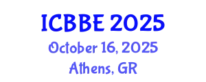International Conference on Biochemical and Biomedical Engineering (ICBBE) October 16, 2025 - Athens, Greece