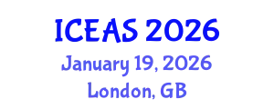 International Conference on English and American Studies (ICEAS) January 19, 2026 - London, United Kingdom