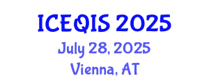International Conference on Engineering and Quantum Information Sciences (ICEQIS) July 28, 2025 - Vienna, Austria