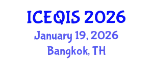 International Conference on Engineering and Quantum Information Sciences (ICEQIS) January 19, 2026 - Bangkok, Thailand
