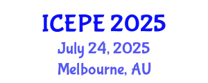 International Conference on Electrical and Power Engineering (ICEPE) July 24, 2025 - Melbourne, Australia