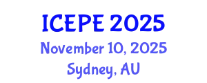 International Conference on Electrical and Power Engineering (ICEPE) November 10, 2025 - Sydney, Australia
