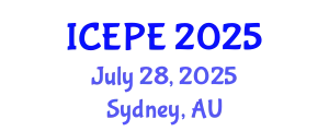 International Conference on Electrical and Power Engineering (ICEPE) July 28, 2025 - Sydney, Australia