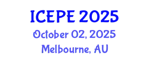 International Conference on Electrical and Power Engineering (ICEPE) October 02, 2025 - Melbourne, Australia