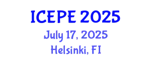 International Conference on Electrical and Power Engineering (ICEPE) July 17, 2025 - Helsinki, Finland