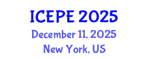 International Conference on Electrical and Power Engineering (ICEPE) December 11, 2025 - New York, United States