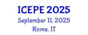International Conference on Electrical and Power Engineering (ICEPE) September 11, 2025 - Rome, Italy