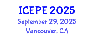 International Conference on Electrical and Power Engineering (ICEPE) September 29, 2025 - Vancouver, Canada