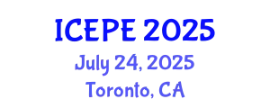 International Conference on Electrical and Power Engineering (ICEPE) July 24, 2025 - Toronto, Canada