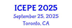 International Conference on Electrical and Power Engineering (ICEPE) September 25, 2025 - Toronto, Canada