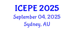 International Conference on Electrical and Power Engineering (ICEPE) September 04, 2025 - Sydney, Australia