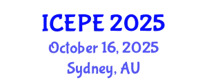 International Conference on Electrical and Power Engineering (ICEPE) October 16, 2025 - Sydney, Australia
